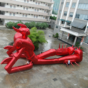 Décoration Lumineuse LED Gonflable Portable Étanche en Forme de Robot Rouge Doré pour Événements de Boutique, Thème <span class=keywords><strong>Jungle</strong></span> et Forêt - Product Image 4