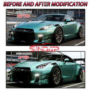 ชุดไฟหน้า LED อัตโนมัติ SINDAR สำหรับรถยนต์นิสสัน จีทีอาร์ จีทีอาร์ อาร์35 ปี 2009-2023 2024 2025 ใหม่ ดัดแปลงสไตล์เพชร อุปกรณ์เสริมไฟหน้า - Product Image 2