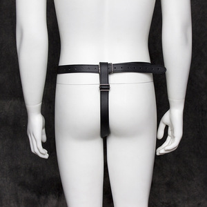 PU deri erkek iffet kemer ayarlanabilir Slug koşum Penis kayışı erotik oyuncaklar köle oyunları seks horoz kafes - Product Image 3
