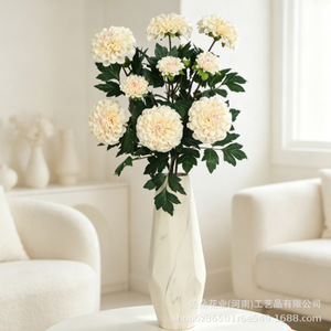 ดอกดาเลียประดิษฐ์สีส้มจาก Meiduo Flower Industry ดอกสามดอก ช่อดอกเดียว ก้านเดี่ยว ตกแต่งบ้าน ตกแต่งงานแต่งงาน - Product Image 5