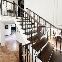Balustrade d'escalier en fer forgé massif de type S, design moderne, 1/2''*44'', pour villa, appartement, hôtel