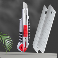 Couteau à papier peint industriel de qualité supérieure, à 5 lames, à coupe rapide, avec revêtement en caoutchouc, manche en acier à haute teneur en carbone, épaissi