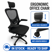 Chaise de bureau exécutive professionnelle en tissu, pivotante et réglable, pour bureau à domicile et usage professionnel