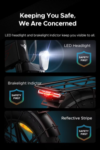 Bicicleta Eléctrica Engwe EP-2 Pro, Bicicleta Eléctrica de Montaña, Plegable, Fatbike - Product Image 6