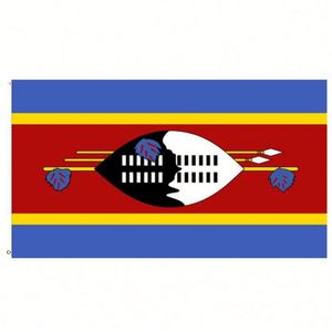 Drapeau de la Swaziland 3x5 pieds en polyester avec deux œillets en laiton, simple couche, pour décoration intérieure et extérieure - Product Image 2
