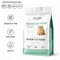 Sachet d'emballage alimentaire personnalisé pour animaux de compagnie, à fond plat, refermable avec fermeture éclair, haute barrière, qualité alimentaire, pour friandises pour chiens et chats