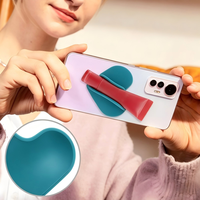 Support de téléphone en silicone en forme de cœur, support portable pour rouge à lèvres et maquillage, support de bureau pour regarder des vidéos, universel, pour voyage, vente en gros