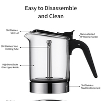 Cafetière multi-capacités 3, 6, 9 tasses en acier inoxydable pour le petit-déjeuner quotidien – Cafetière Moka