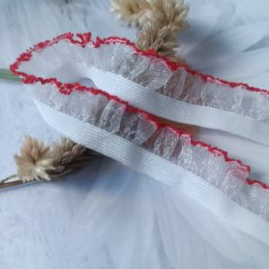 Renda Ruffle Elastis Berkualitas Tinggi dengan Benang Warna-warni, Trim Seksi untuk Pakaian dan Aksesoris Fashion - Product Image 5