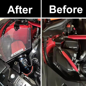 Sistema de admisión de aire frío de aleación de titanio azul de 4 pulgadas de alta calidad nueva condición 2019 + para BMW M340i 2020 B58 3.0L <span class=keywords><strong>Turbo</strong></span> filtros de aire - Product Image 6