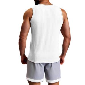 Camiseta de Tirantes Personalizada para Hombre, de Algodón Acanalado, Transpirable, sin Mangas, para Entrenamiento, Gimnasio, Estilo Casual y Musculoso - Product Image 3