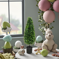 Arbre en herbe artificielle conique, plante en pot en plastique, écologique, durable, résistant aux UV, décoration de jardin intérieur/extérieur pour