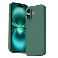 Funda de teléfono de silicona líquida para Iphone 17 16 15 Plus 14 13 12 11 Promax Gel suave de goma a prueba de golpes forro protector de microfibra