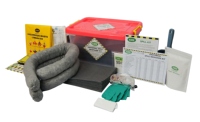 Kit anti-déversement universel Advanced SABER 20 litres avec boîte transparente, robuste et universel pour la protection des drains et les événements en petites pièces