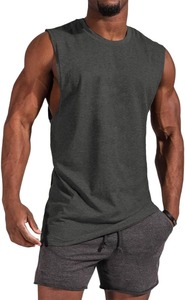 Débardeurs pour hommes en coton léger sans manches décontracté classique en cours d'exécution t-shirt Stringer en gros sur mesure - Product Image 4