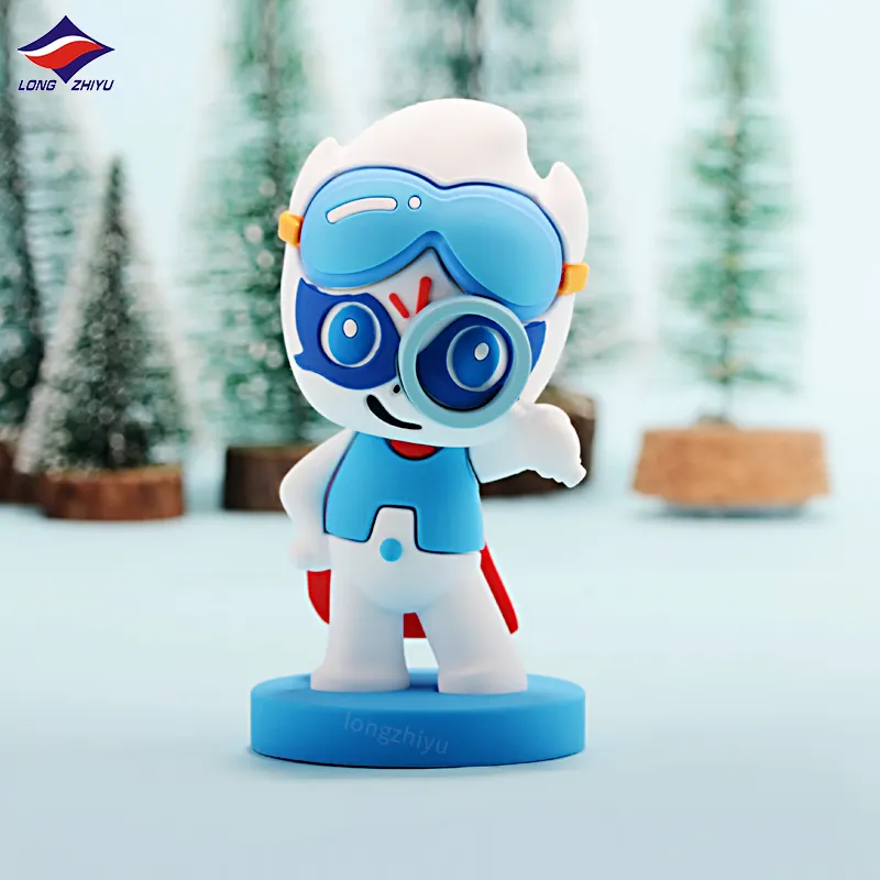 Longzhiyu 17 Years Manufacturer Custom 3D Rubber Figure Running Pose Anime Cartoon Figurine Cute Soft PVC Toys for Home Office