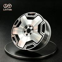 Rines de Aluminio Cóncavos de Estilo Clásico, Cuadrados, con Acabado Negro Brillante Pulido, Ruedas para Auto, PCD y ET Personalizados, Suministro de Fábrica