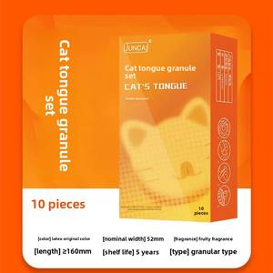 Fabrik auf Lager Katzen zunge Granulat Kondome Natur <span class=keywords><strong>latex</strong></span> Zutaten 001 Naked Insert Hyaluron säure Kondome Erwachsene Produkte - Product Image 5