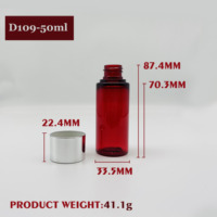 Botol Serum Toner Harga Pabrik Botol Kemasan Perawatan Kulit Plastik 50ml Botol Serum Mini untuk Perjalanan Botol PET Kosong Mewah