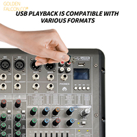 Console de mixage stéréo USB 8 canaux, contrôleur DJ professionnel, console de mixage pour webcasters