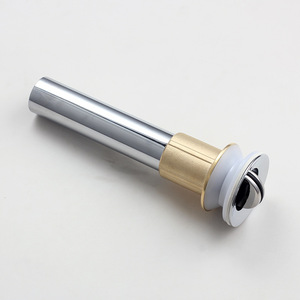 Desagüe cilíndrico de compresión con sistema push-down para lavabo, 1.25 pulgadas de diámetro, diseño anticorrosión - Product Image 1