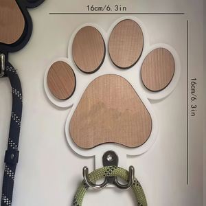 Personalized Dog Leash Holder <b>for</b> <b>Wall</b>, Custom Wood Dog Paw Hanger Claw Hook, Pet Collar Organizer & <b>Key</b> <b>Rack</b> - Product Image 4