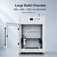 Imprimante 3D Protolink3D à grand volume FGF 600x600x1000mm, système d'alimentation en granulés industriel, enclos, nivellement automatique, double extrudeur