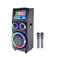 Grossiste d'usine : Enceinte karaoké sans fil Bluetooth avec écran tactile et affichage des paroles, compatible Bluetooth, Aux, RJ45 et Wi-Fi Audio