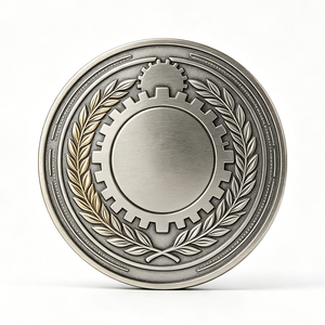 เหรียญรางวัลแบบหล่อขึ้นรูปด้วยโลหะผสมสังกะสีแบบกำหนดเอง สองด้าน พร้อมลายสิงโตสีน้ำเงินตามแบบราชสำนักและคำขวัญสร้างแรงบันดาลใจ - Product Image 6