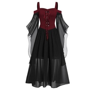 Abito Medievale da Donna Costume Retrò Cosplay Vestito da Fata Costume Medievale Abito Vintage Rinascimentale per Signore Taglie Forti - Product Image 4