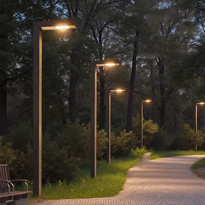 Profilés en aluminium pour cour extérieure, lampes carrées, éclairage paysager communautaire, lampes à poteau haut, éclairage LED pour rue - Product Image 5