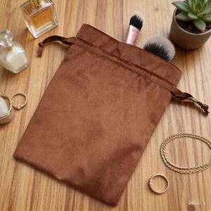 Pochette de luxe en velours pour bijoux, sac de protection simple anti-poussière pour lunettes délicates, breloques et couverts, sac de rangement anti-poussière pour sac à main - Product Image 3