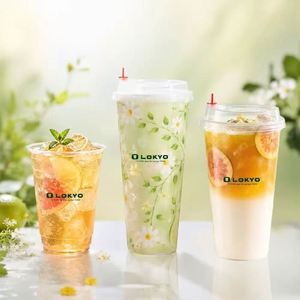 Vaso de Plástico Transparente con Logotipo Personalizado, 16oz 24oz 32oz, Vaso Desechable Transparente para Smoothies, Vaso de PP para Té con Leche Boba, para Café Frío o Caliente - Product Image 4