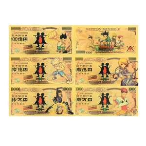 Billet de banque japonais en feuille d'or Anime Hunter x Hunter Gon Freecss Killua Zoldyck, idéal comme cadeau - Product Image 1