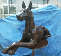 Grande Statue de chien Bronze en métal, figurine de haute qualité, en promotion