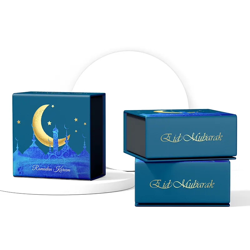 Produttore prezzo all'ingrosso scatola di carta Eid Mubarak scatola pieghevole magnetica scatole personalizzate