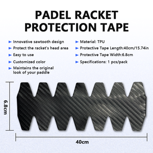 <span class=keywords><strong>Protector</strong></span> de Marco <span class=keywords><strong>Transparente</strong></span> y Cómodo para Pala de Pádel y Raqueta de Tenis de Playa de TPU OEM con Logo Personalizado de Fábrica - Product Image 5
