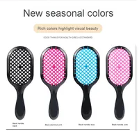 Brosse à Cheveux Magique Noire Personnalisée, Meilleure Vente, avec Manche Carré en Plastique, Palettes pour Extensions de Cheveux et Fonction d'Aération de Salon