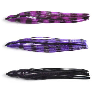 Jupe de remplacement en silicone PVC calmar vert rose rayures <span class=keywords><strong>Marlin</strong></span> leurre gros gibier à la traîne - Product Image 3