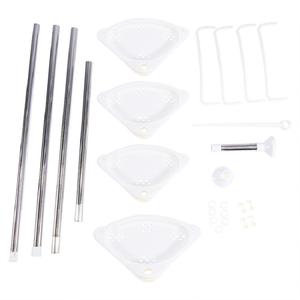 Étagère de rangement d'angle réglable à 4 niveaux pour salle de bain, support de douche télescopique - Product Image 3