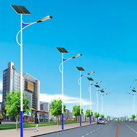 Poteau d'éclairage solaire rond pour rue, 6M 8M 10M 12M, en aluminium et acier inoxydable