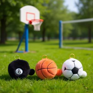 Portamonete in peluche della serie Sports 12x12 cm, graziosa borsa portachiavi per bambini e adulti - Product Image 3