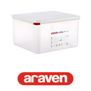 Bac alimentaire en polypropylène GN 2/3 35,4 × 32,5 × 20 h cm, avec couvercle, -40/+95 ° C Araven - Product Image 4