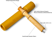 Inhalateur d'huile essentielle sans fumée en bois aromatisé personnalisé 5 ml pour usage buccal, sans nicotine, respiration facile, arrêt du tabagisme, bâtonnets anti-tabac