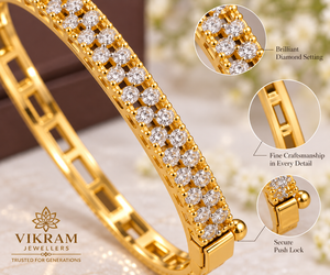 Bracelet en or 24 carats Kada 9,51 grammes, fait main, or fantaisie, pour femmes, pour les mariages, bijoux indiens traditionnels - Product Image 4