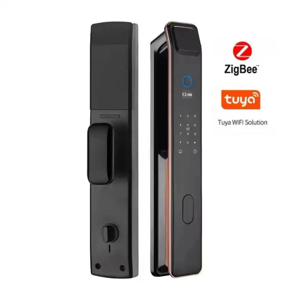 TUYA Smart WiFi Deadbolt Automated Fingerprint Door Locks Remote Control App Safe Cilindro de la cerradura