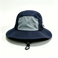 Chapeau de pêche unisexe UPF50+ à large bord, séchage rapide, respirant, en maille, pour activités de plein air, protection solaire, coupe-vent, avec sangle mentonnière, décontracté, pour le quotidien