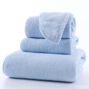 Nhà Sản Xuất Bán Buôn Chất Lượng Tốt Tùy Chỉnh Nhanh Khô Sợi Nhỏ Giá Rẻ San Hô Lông Cừu Sang Trọng Khăn Tắm Đặt - Product Image 2