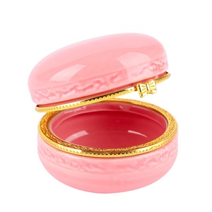 Belle boîte à bijoux en céramique rose anneau bibelot organisateur Macaron <span class=keywords><strong>Limoges</strong></span> bibelots boîtes dans la boîte <span class=keywords><strong>de</strong></span> présentation - Product Image 1
