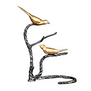 Modern Iron Sculpture for Home Living Room Tabletop Decoration with Birds Unique Design Handmade Eco-Friendly <b>Wall</b> <b>Mount</b> - Product Image 1